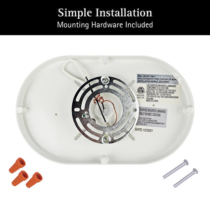 ULTRALUX® 11" Utility LED Outdoor Oval Bulkhead Light - CCT Switchable (3000K/4000K/5000K)
