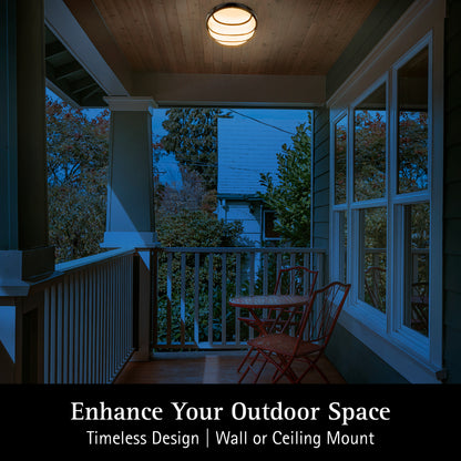 ULTRALUX® 9" Utility LED Outdoor Round Bulkhead Light - CCT Switchable (3000K/4000K/5000K)