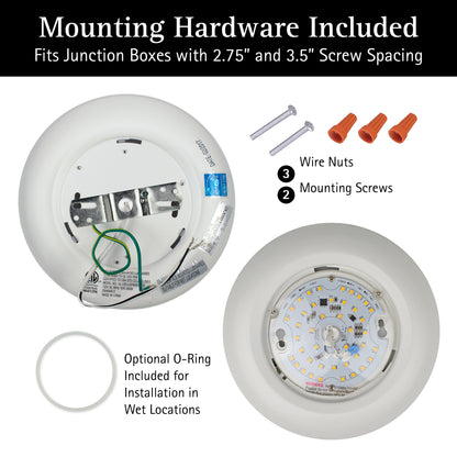 ULTRALUX® 8" Utility LED Slim Flush Mount