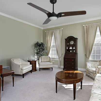 CARRO® HOFFEN 24VDC 3-Blade Smart Ceiling Fan with LED Light Kit & Remote – Matte Black *Free Shipping*