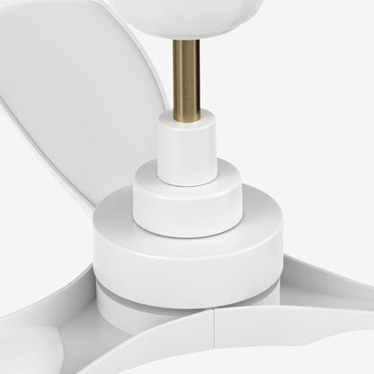 CARRO® KIAMA 24VDC 3-Blade Smart Ceiling Fan with Remote – Matte White / Brushed Gold
