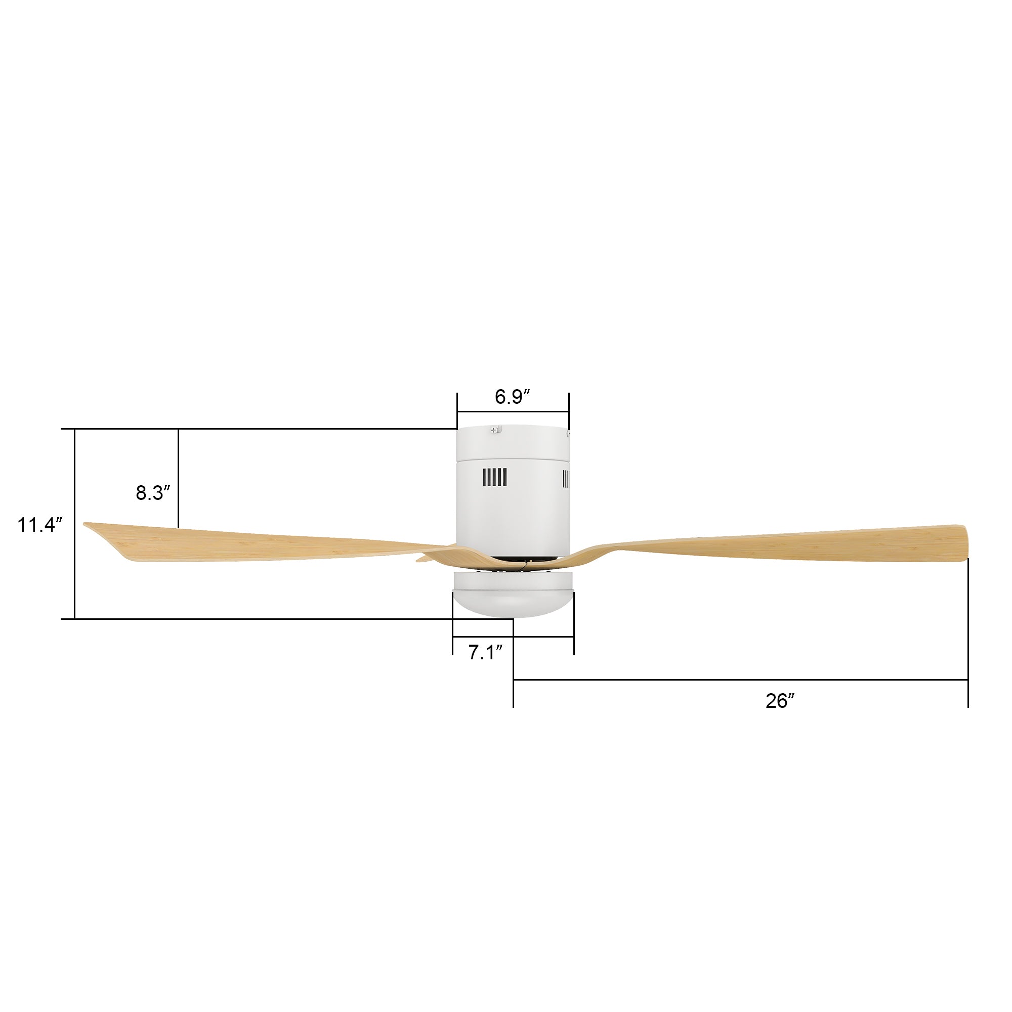 CARRO® SPEZIA 24VDC 3-Blade Smart Ceiling Fan with LED Light Kit & Remote – White / European Oak *Free Shipping*