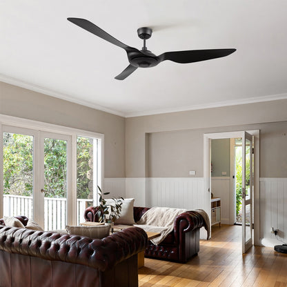 CARRO® FLETCHER 24VDC 3-Blade Smart Ceiling Fan with Remote – Matte Black