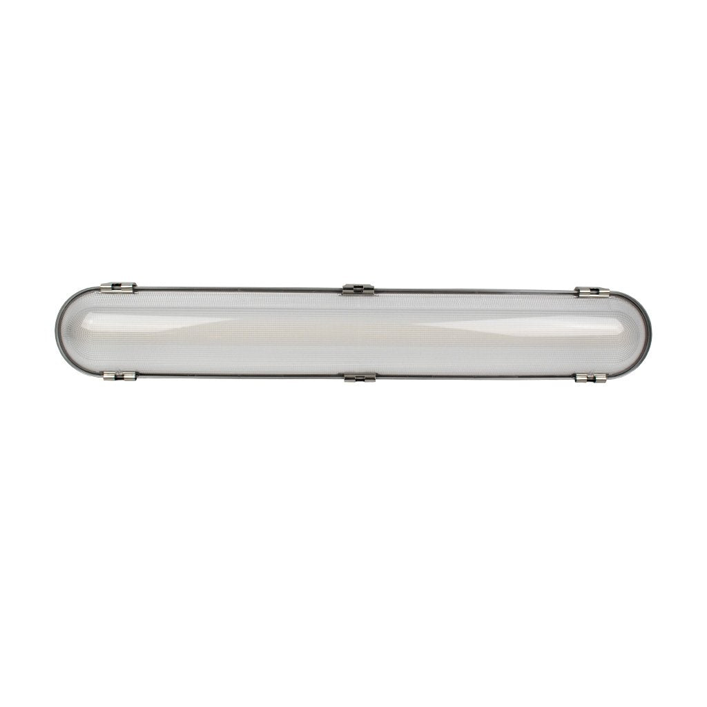 led light fixture on white background