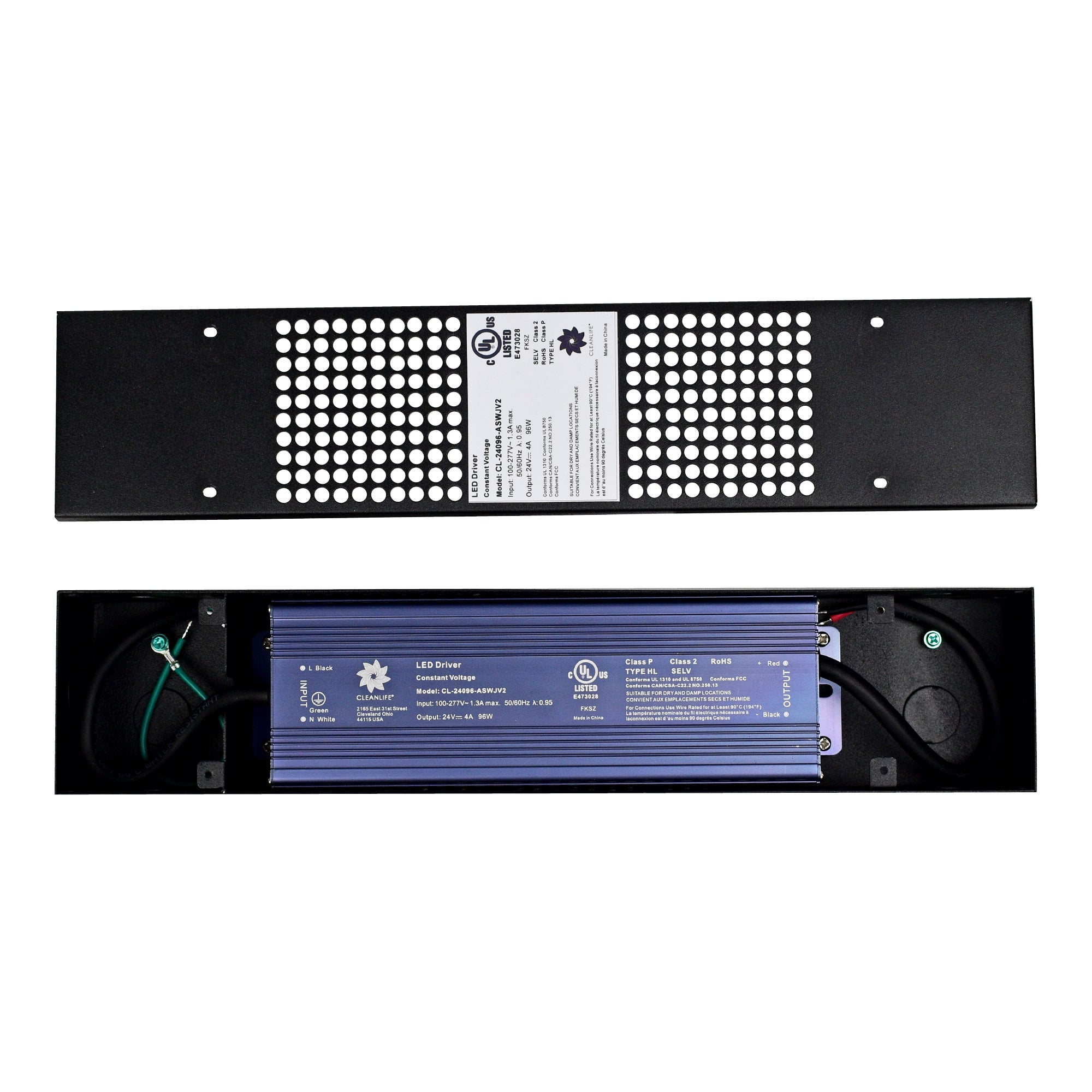 CLEANLIFE® 96W 1-Channel Class 2 LED Driver with Enclosure