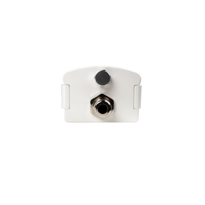 connector view of led Vapor Tight fixture on white background