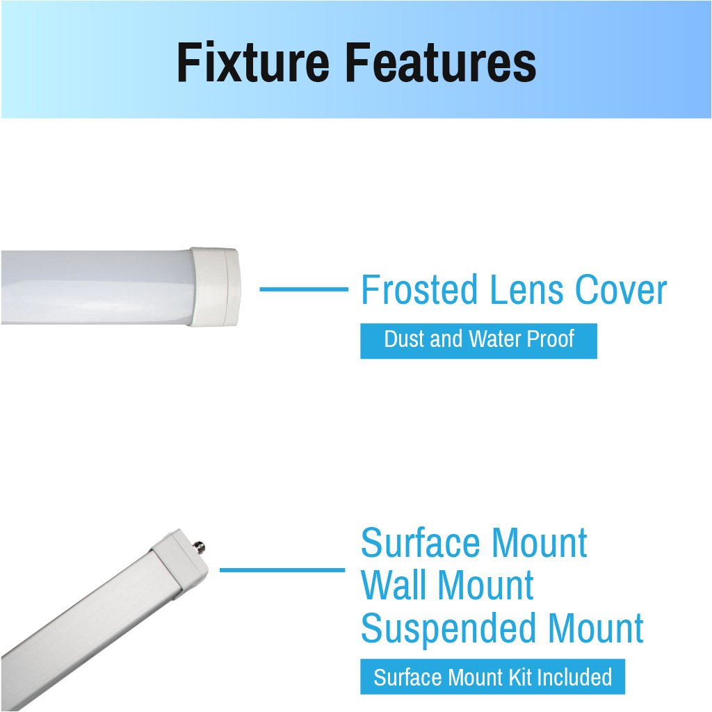 fixture features of led Vapor Tight fixture