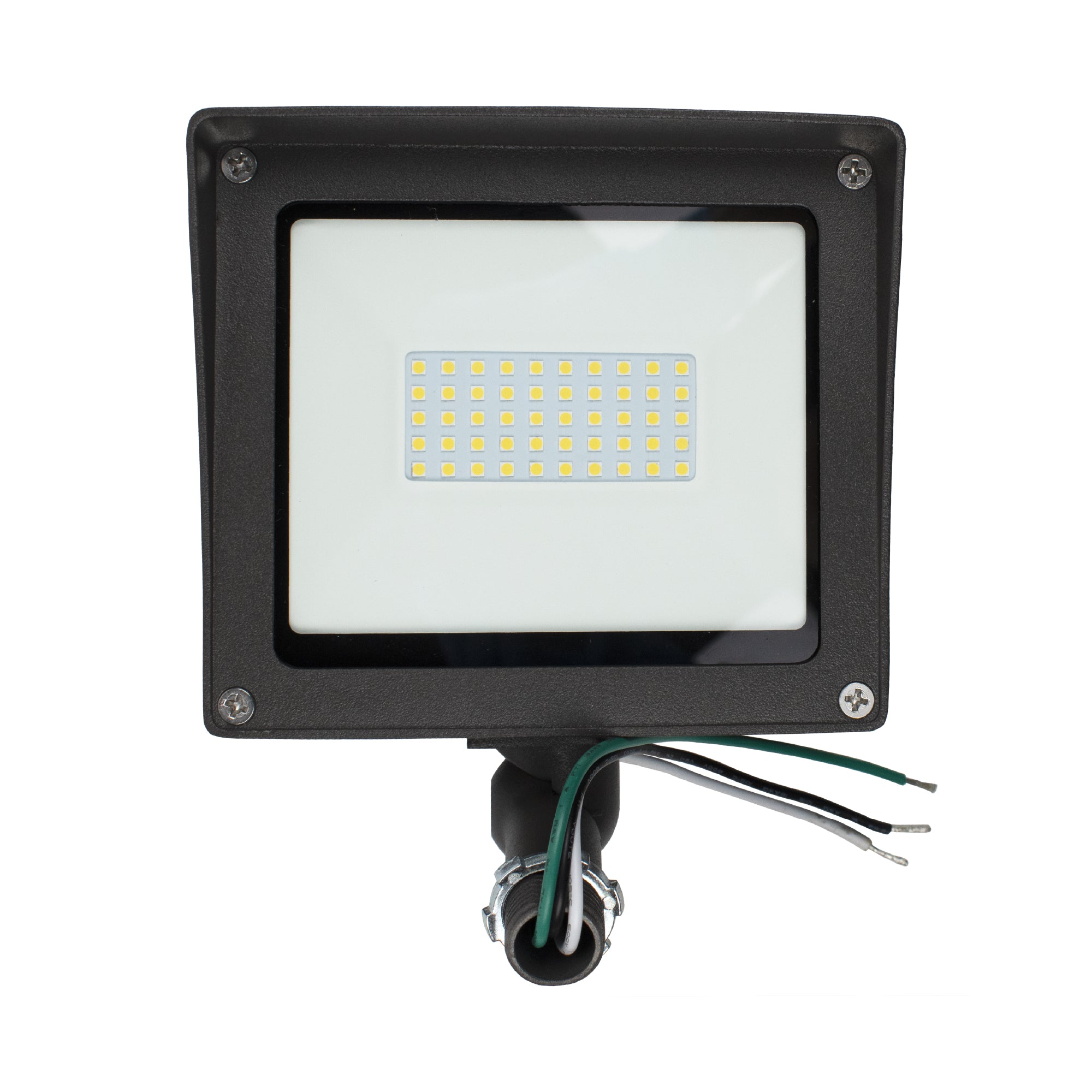 led flood light on white background