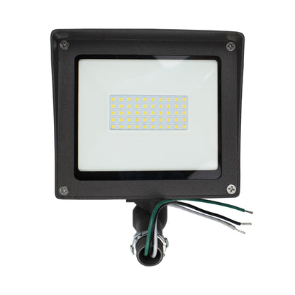 led flood light on white background