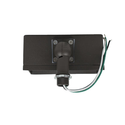 bottom view of led flood light on white background