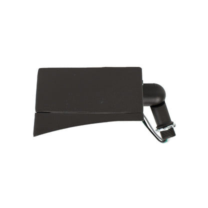 side view of led flood light on white background