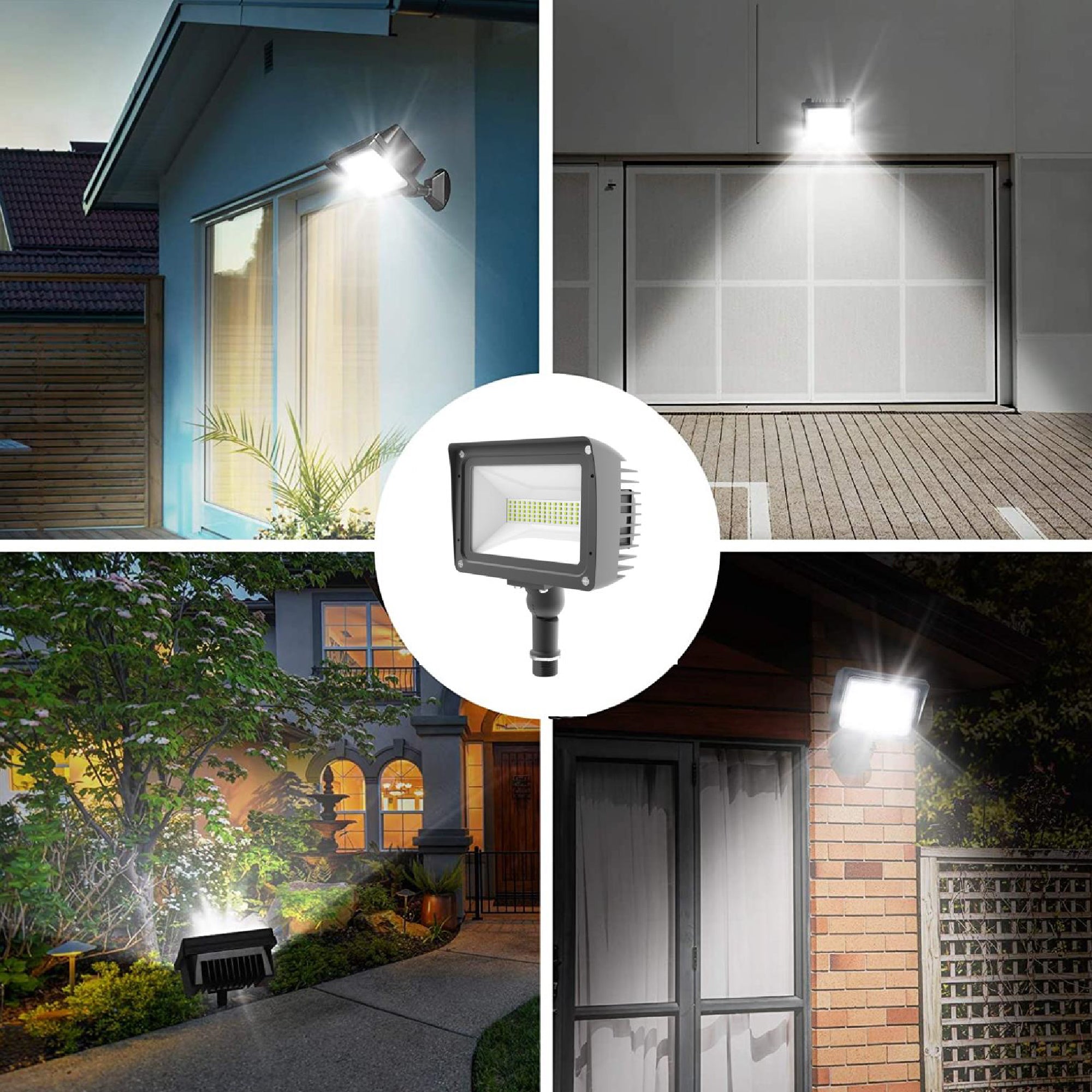 led flood light being used in multiple settings around a home and shop