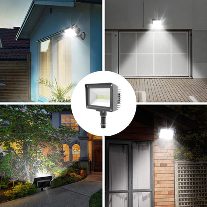 led flood light being used in multiple settings around a home and shop
