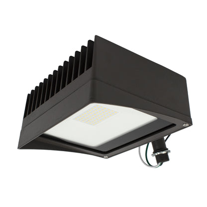 led flood light on white background