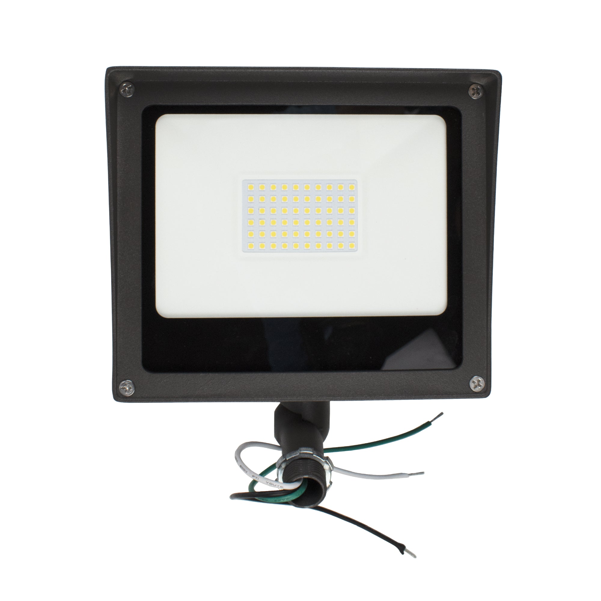 led flood light on white background