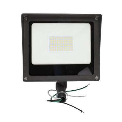 led flood light on white background