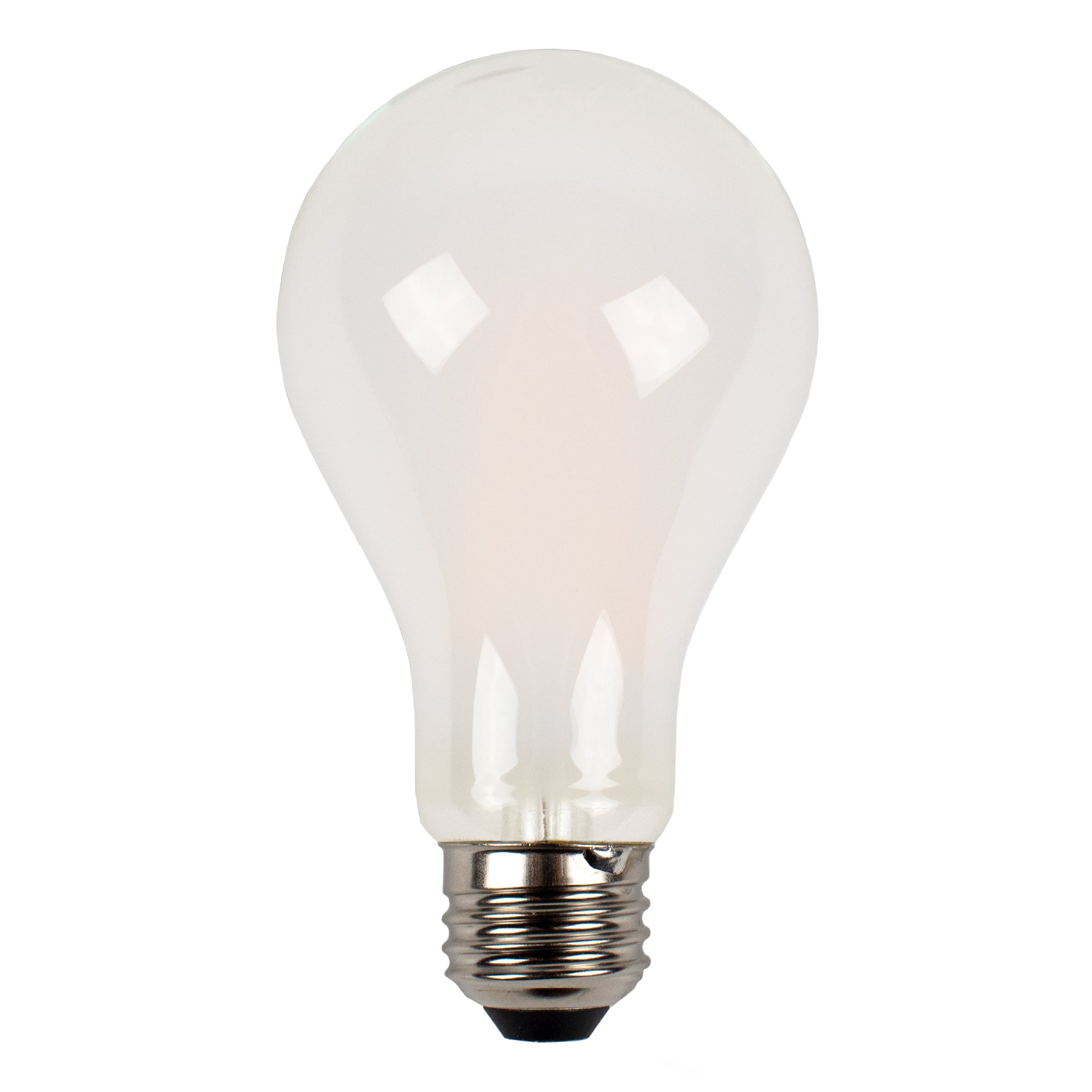 a21 glass bulb on white background