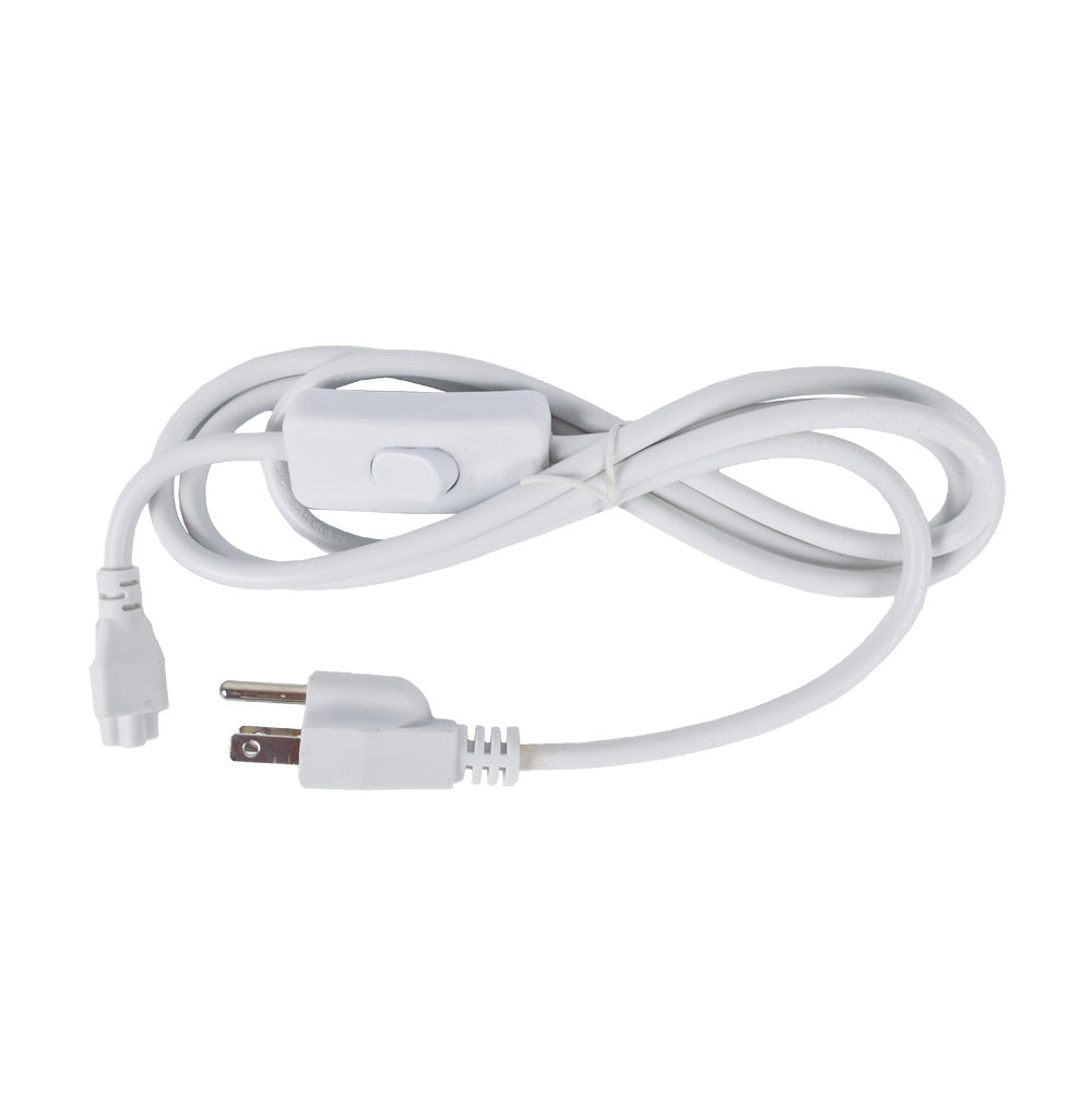 AC power cable with switch for light bar on white background
