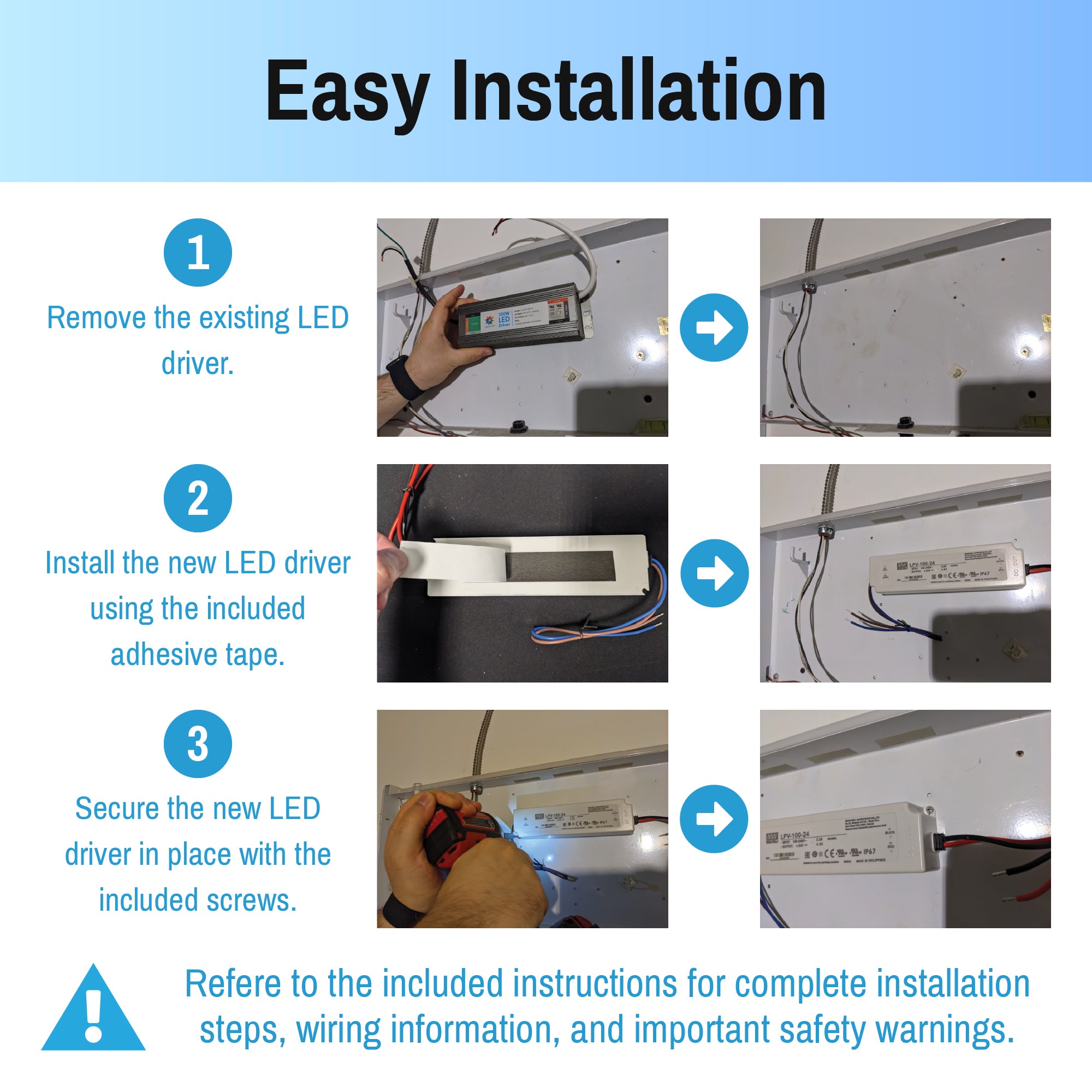 Majestic Mirror 100W LED Driver Retrofit Kit  for CL-CLP-100-24