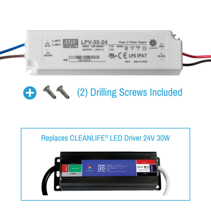 led driver kit with screws on white background