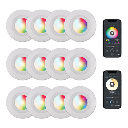 CLEANLIFE® Smart LED Downlight - RGB+Tunable White, WiFi + Bluetooth *FREE SHIPPING*