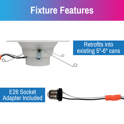 CLEANLIFE® Smart LED Downlight - RGB+Tunable White, WiFi + Bluetooth *FREE SHIPPING*
