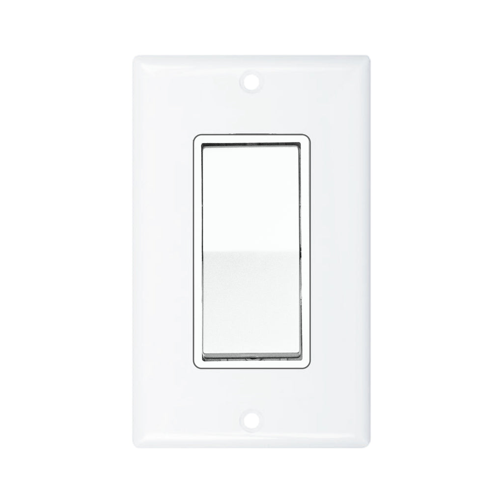 paddle light switch on white background