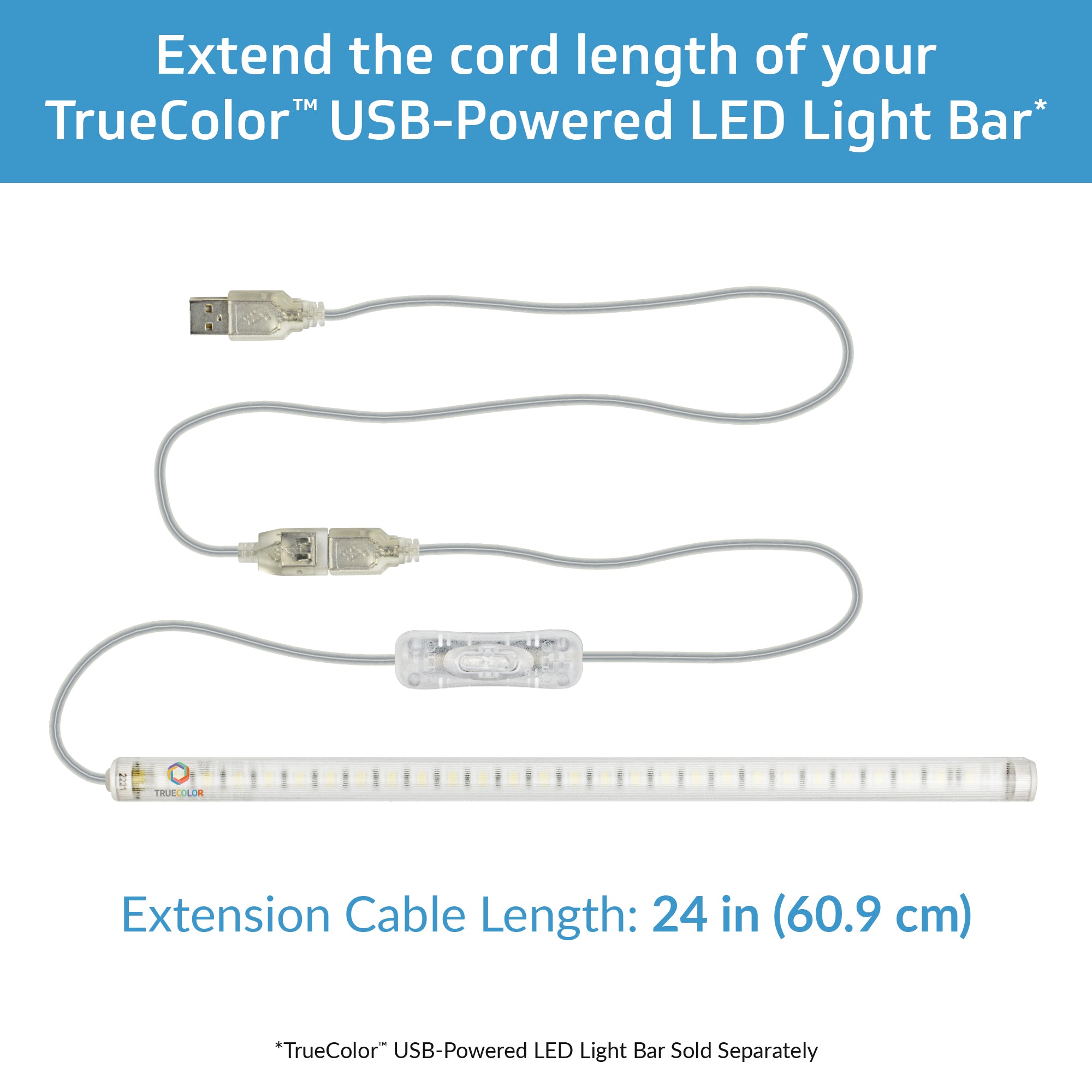 TrueColor® USB Extension Cable - USB-A Male to Female Cable