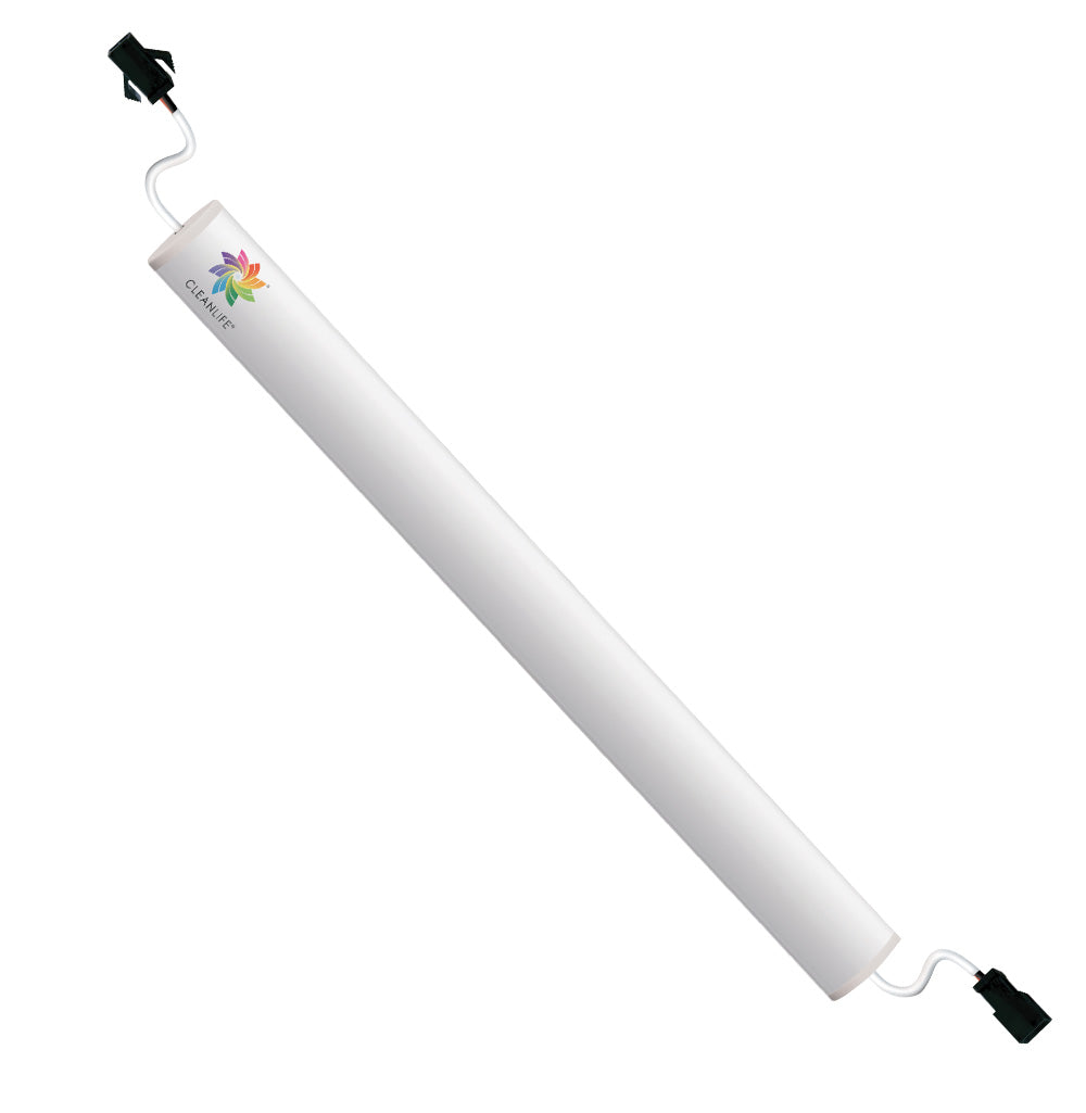 full view of led light bar on white background