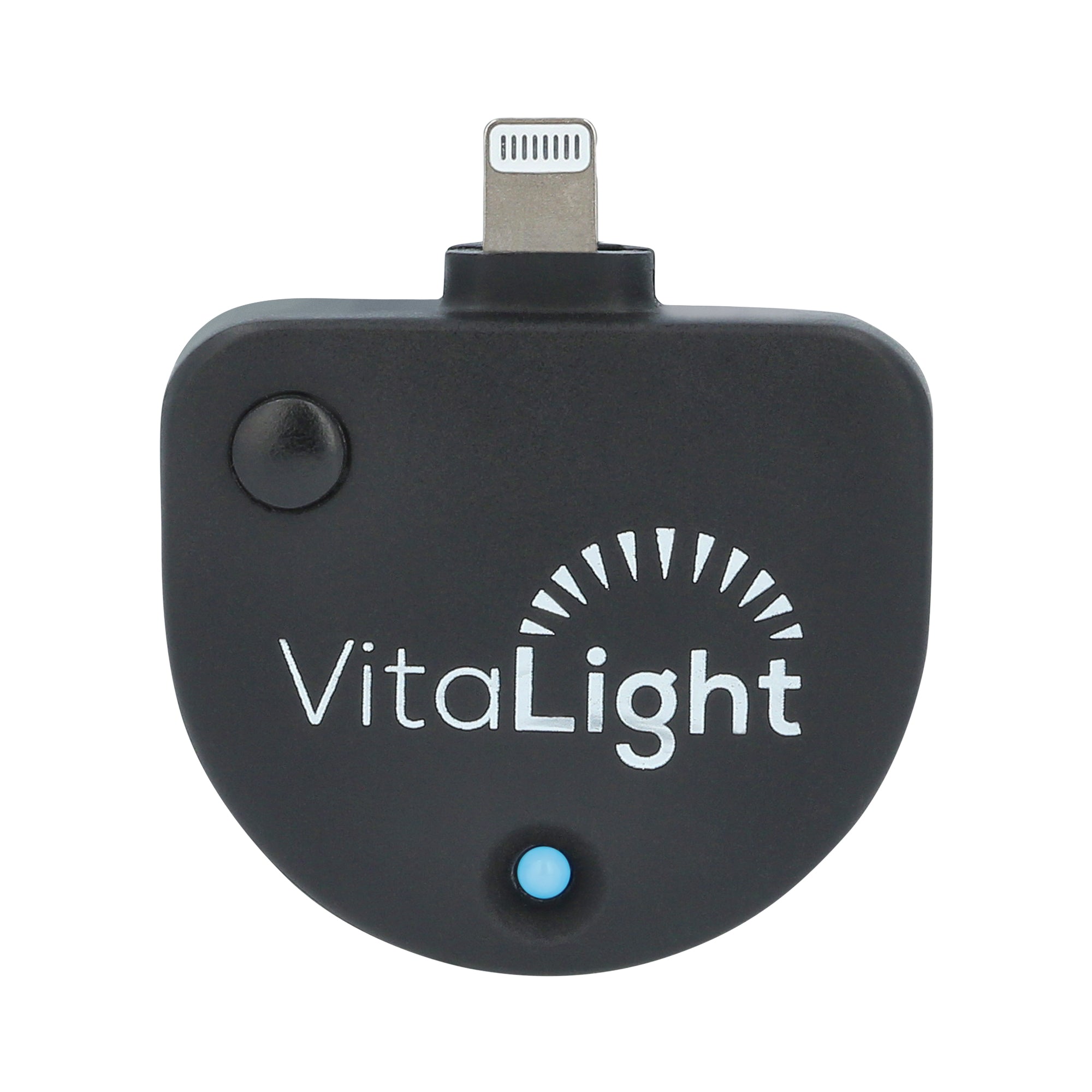 Black portable uv sanitizing wand plugin for iphone