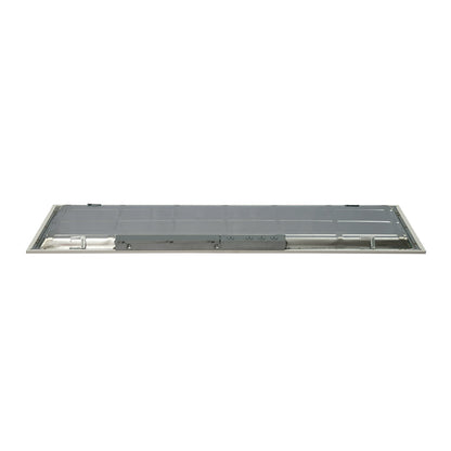top view of long rectangle led light panel on white background