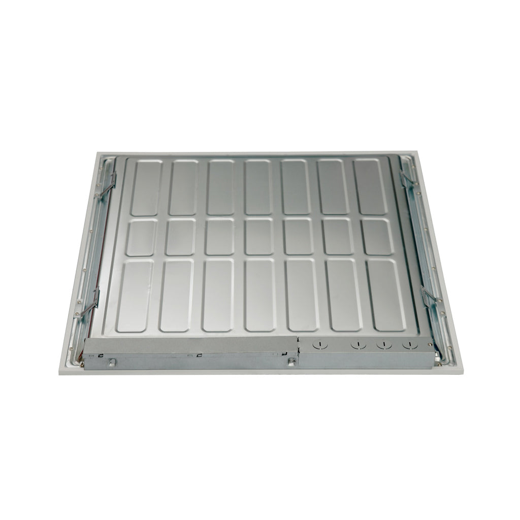 top view of square led panel light on white background
