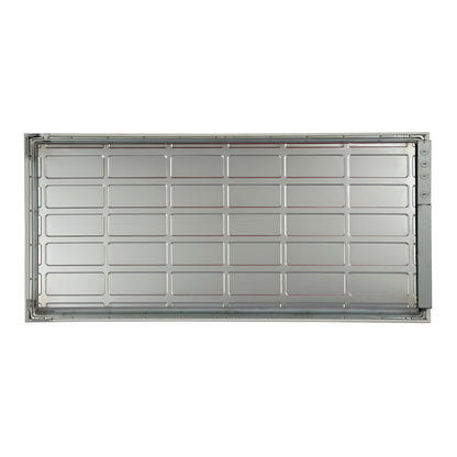 top view of led panel light on white background