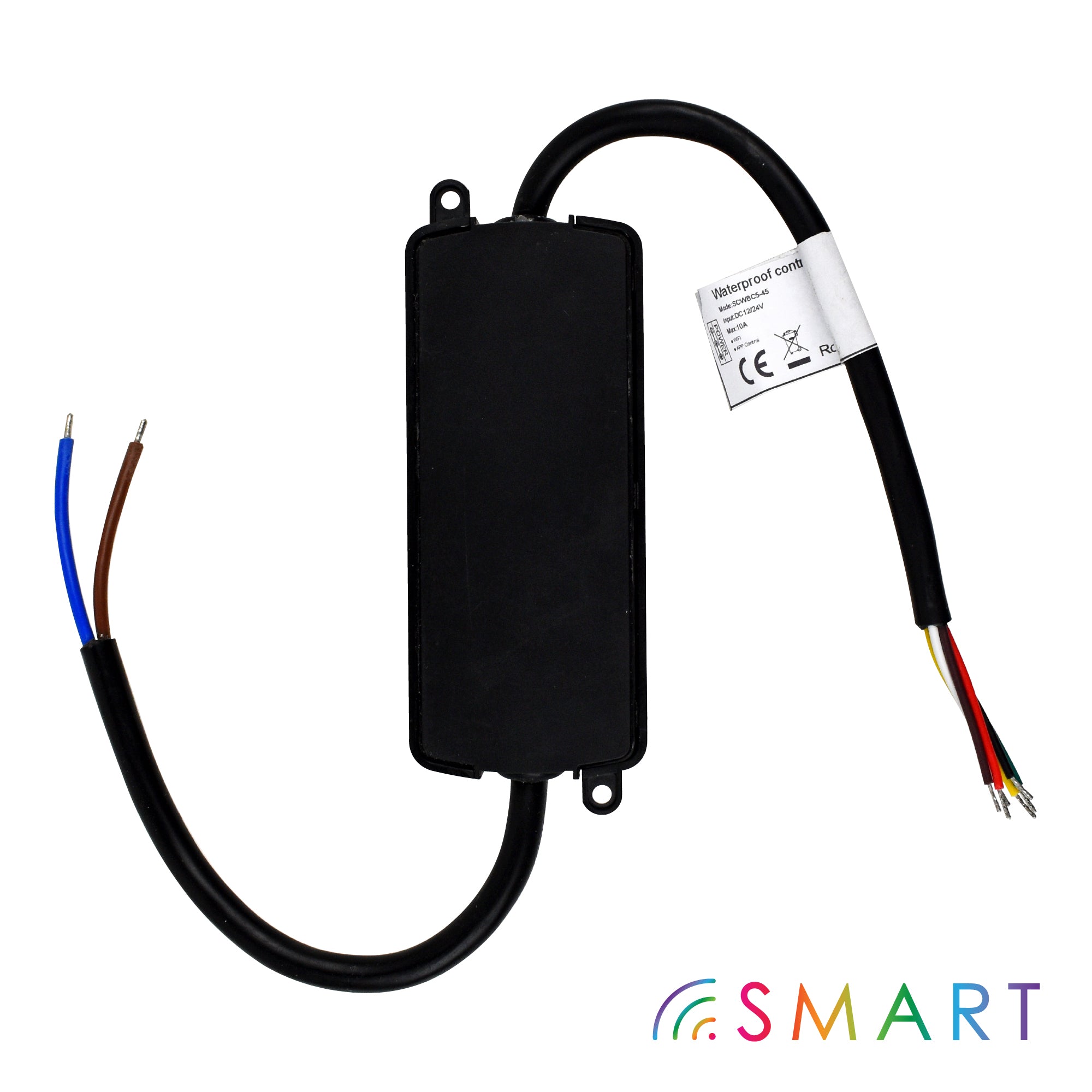 smart led light strip controller on white background