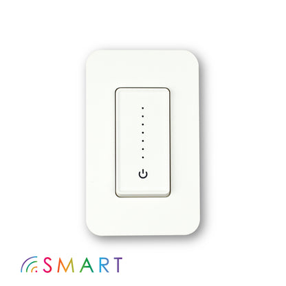 smart dimmer switch on white background