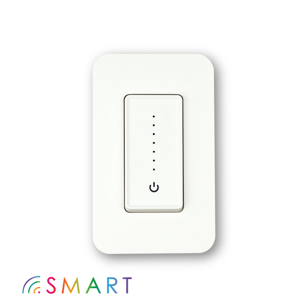 smart dimmer switch on white background