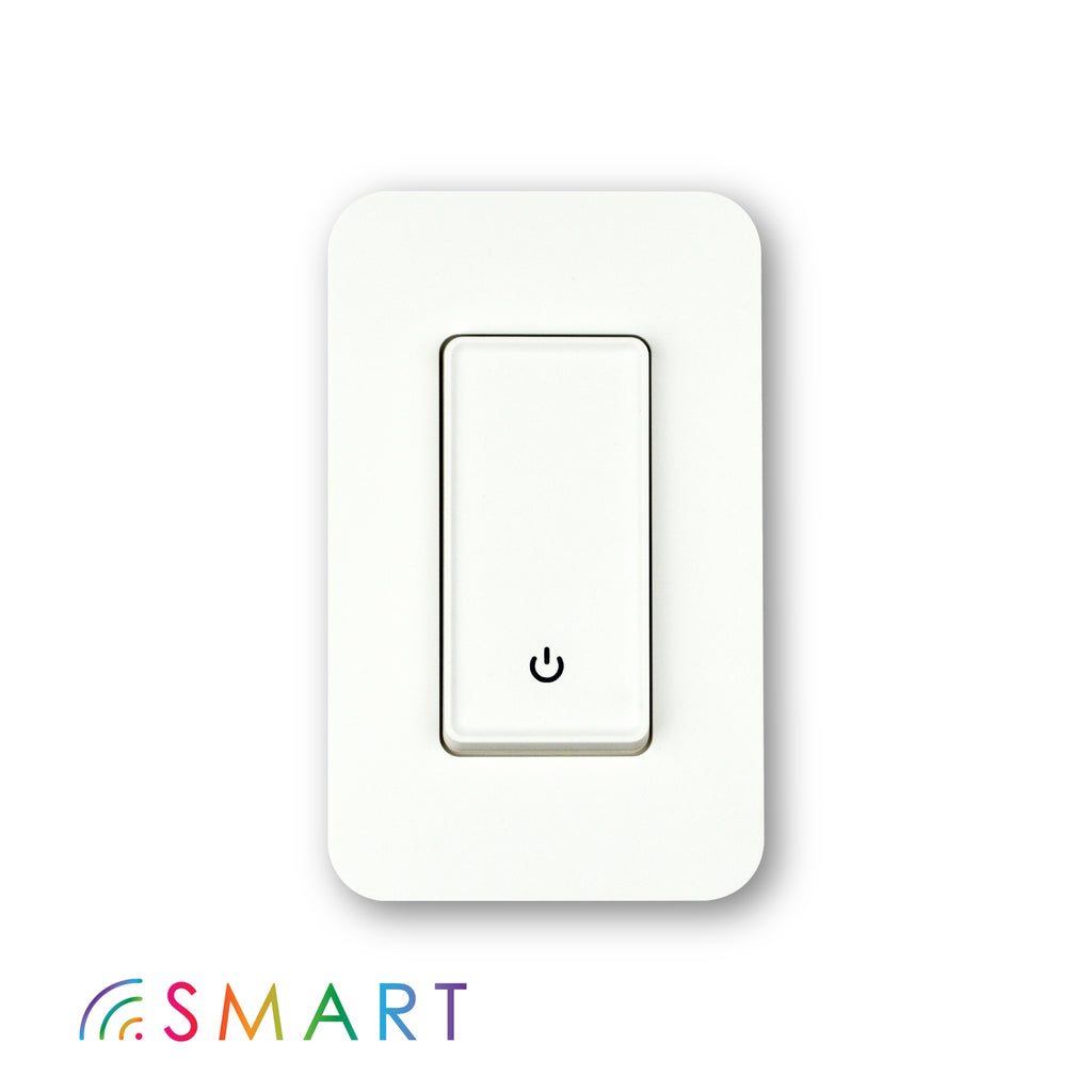 smart dimmer switch on white background