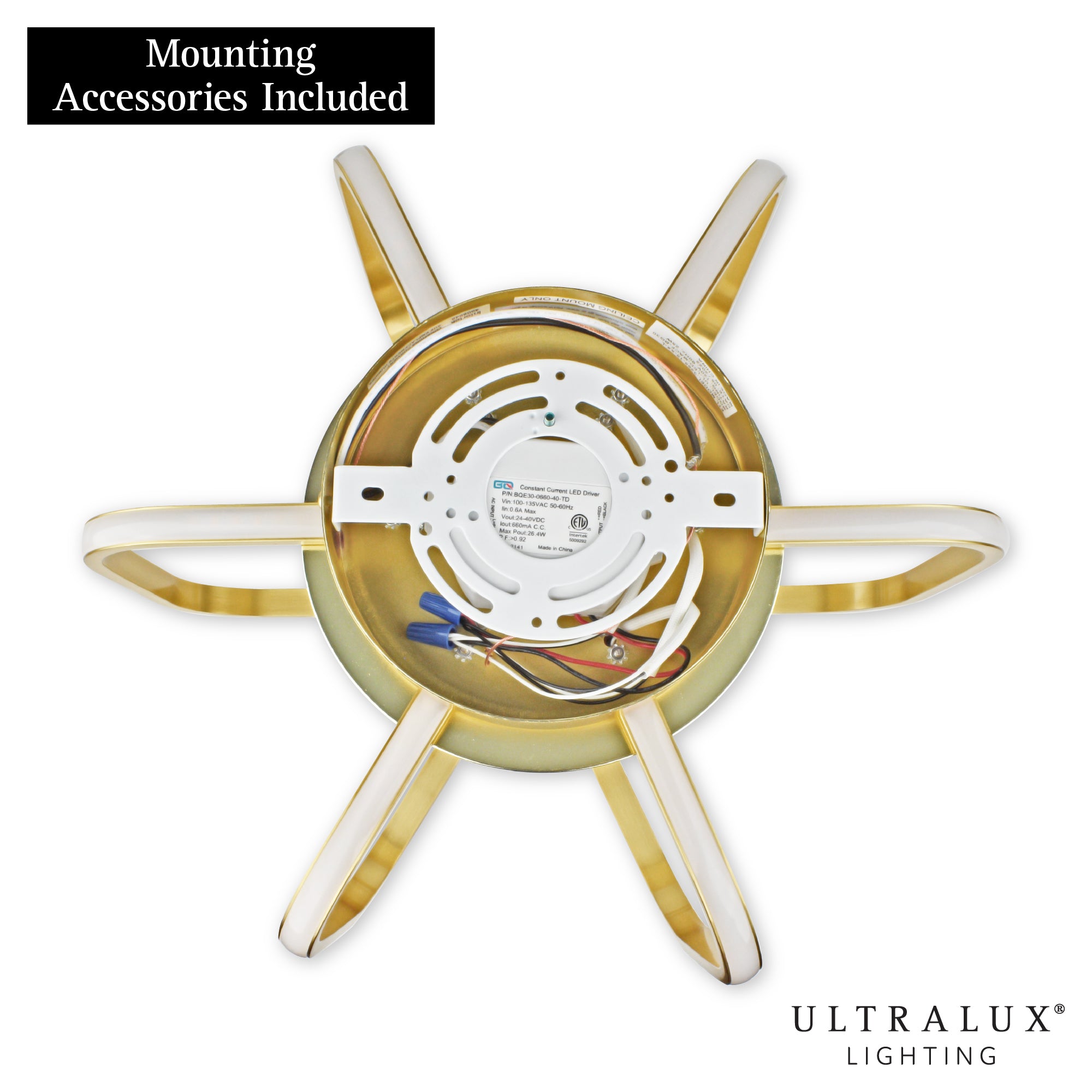 ULTRALUX® 15" Modern LED Atom Ceiling Fixture