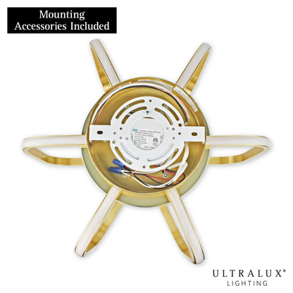 ULTRALUX® 15" Modern LED Atom Ceiling Fixture