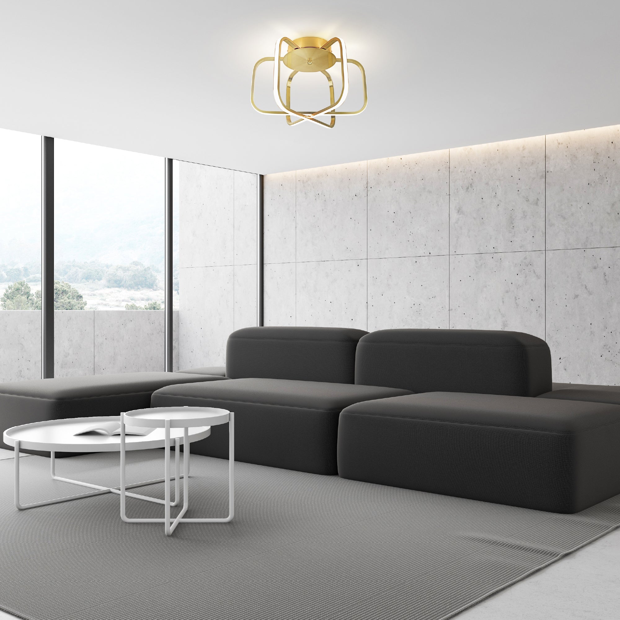 ULTRALUX® 15" Modern LED Atom Ceiling Fixture