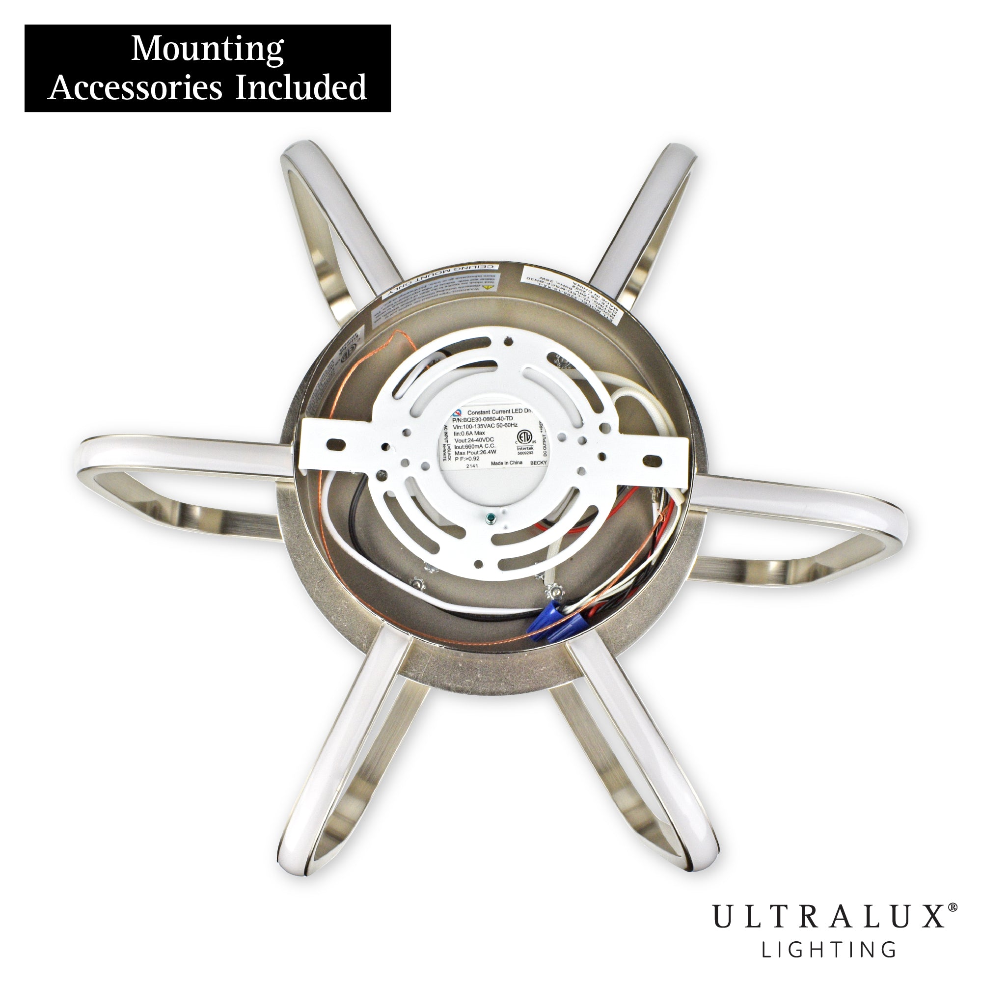ULTRALUX® 15" Modern LED Atom Ceiling Fixture