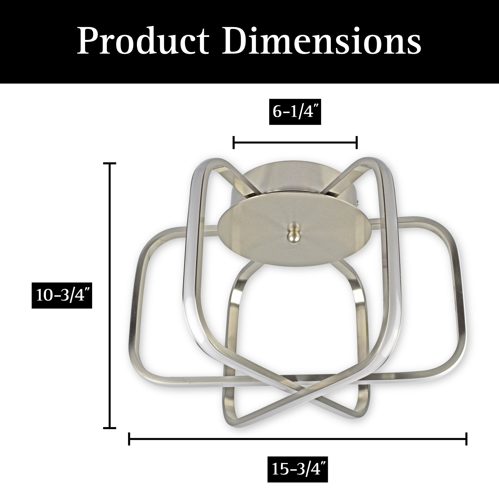 ULTRALUX® 15" Modern LED Atom Ceiling Fixture