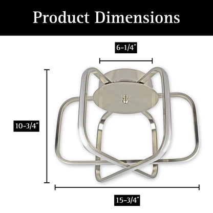 ULTRALUX® 15" Modern LED Atom Ceiling Fixture