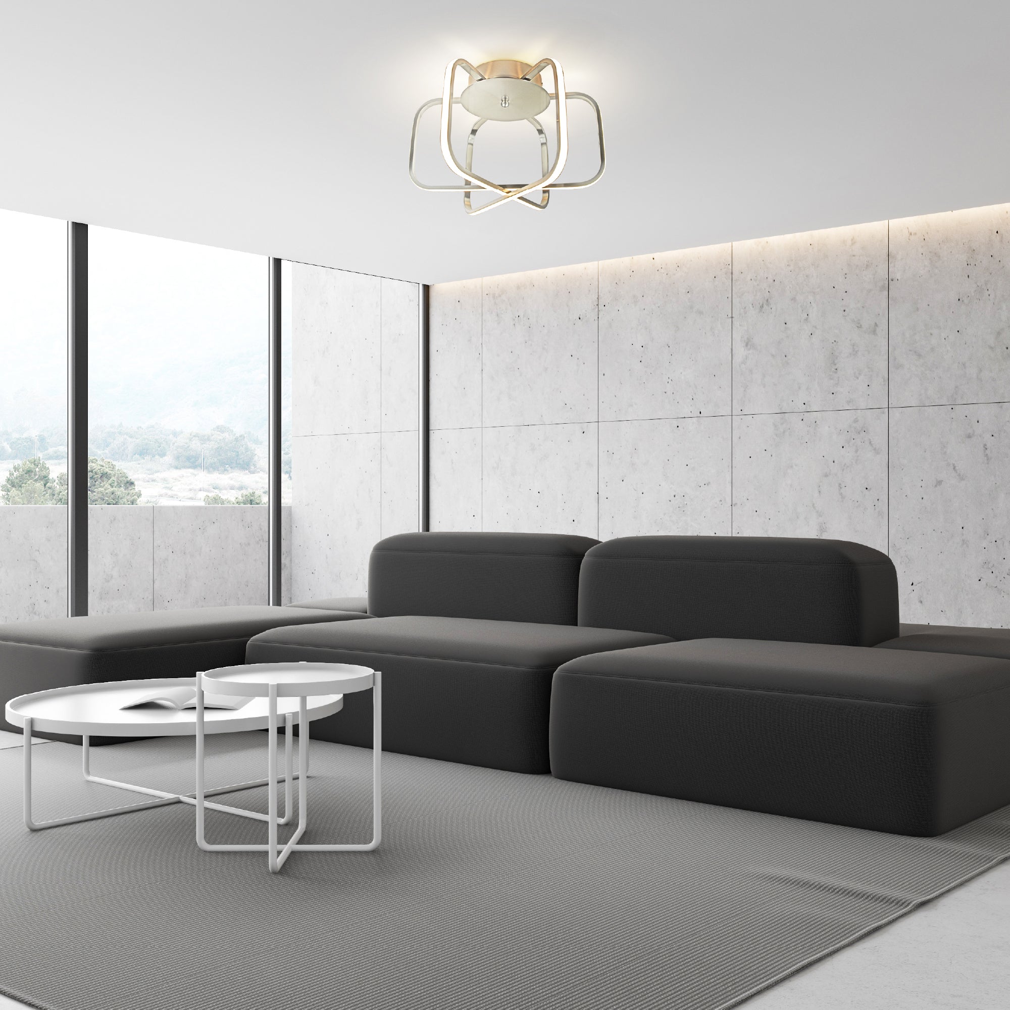 ULTRALUX® 15" Modern LED Atom Ceiling Fixture