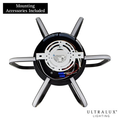 ULTRALUX® 15" Modern LED Atom Ceiling Fixture