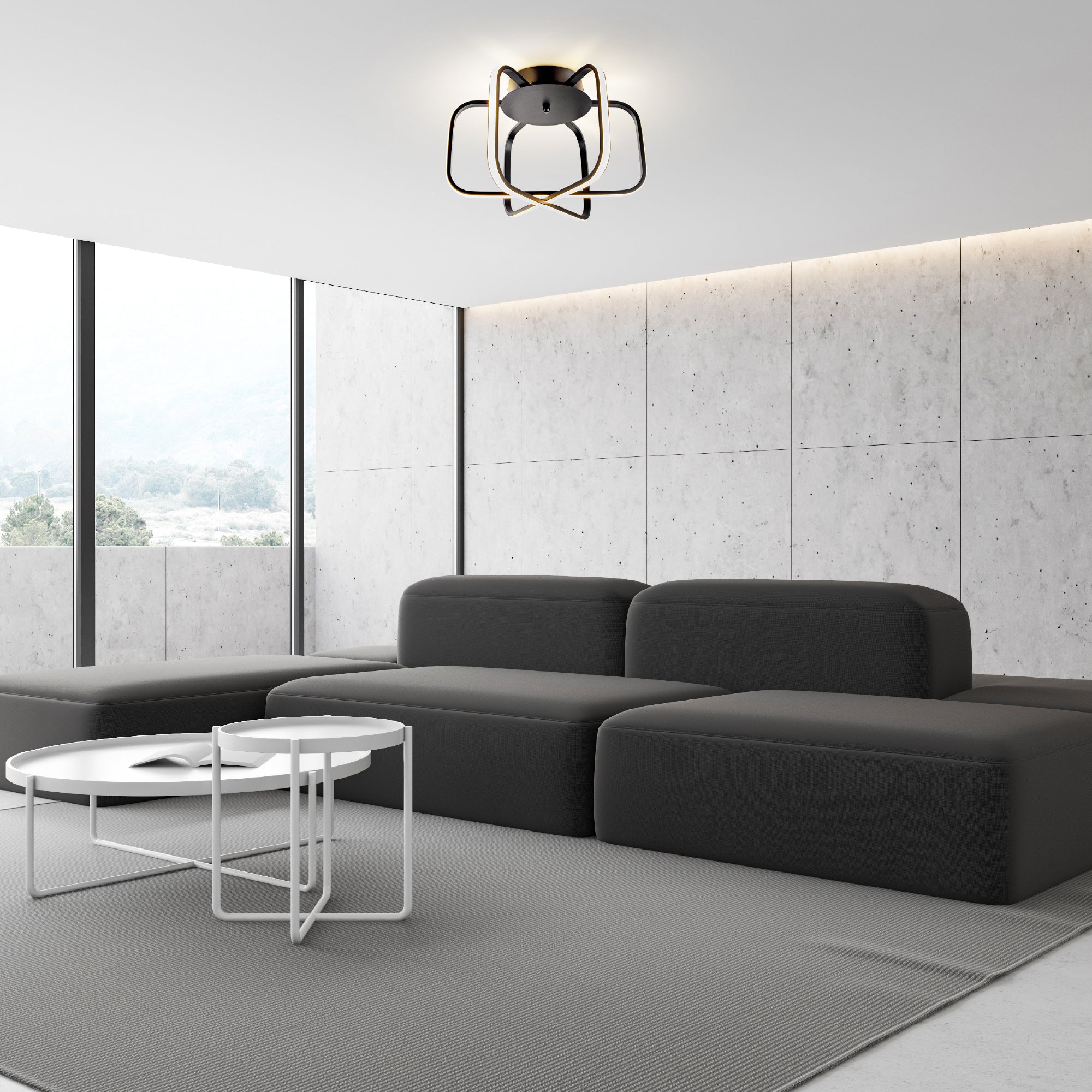 ULTRALUX® 15" Modern LED Atom Ceiling Fixture
