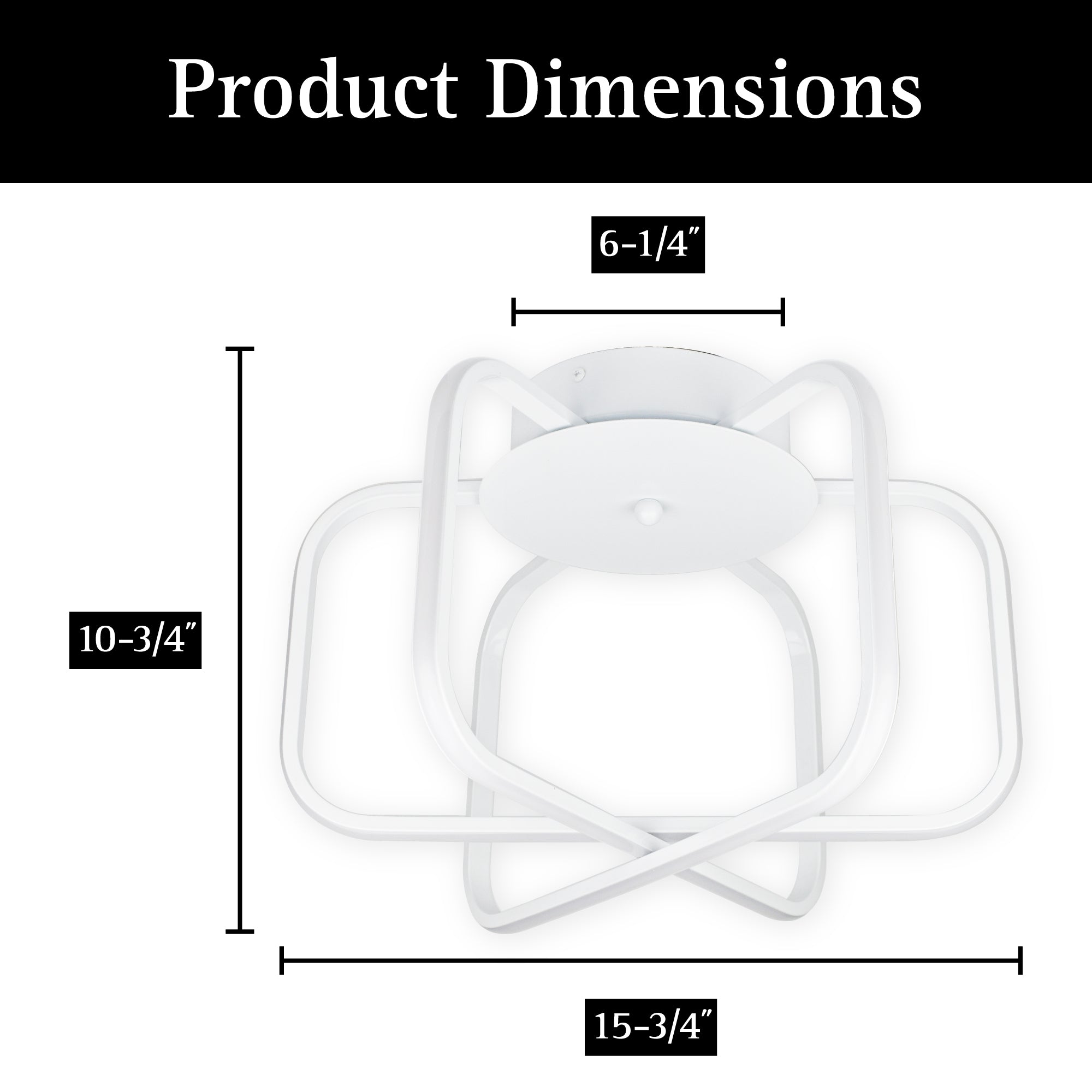 ULTRALUX® 15" Modern LED Atom Ceiling Fixture
