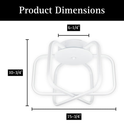 ULTRALUX® 15" Modern LED Atom Ceiling Fixture