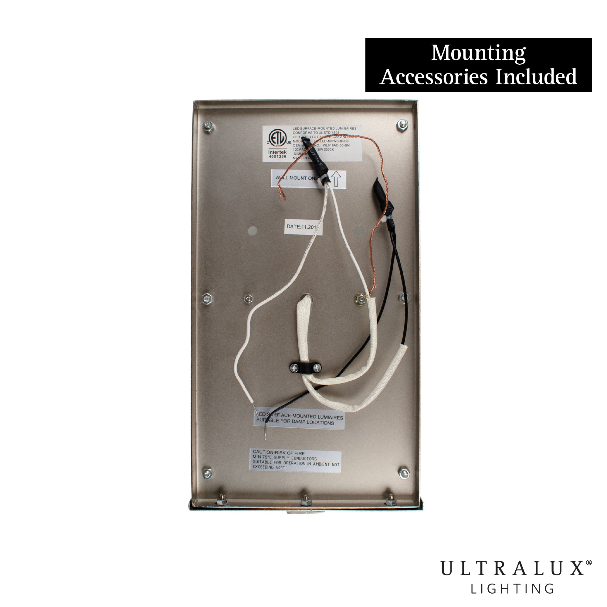 mounting accessories included in brushed nickel wall sconce
