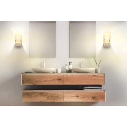led vanity lights being used in a bathroom